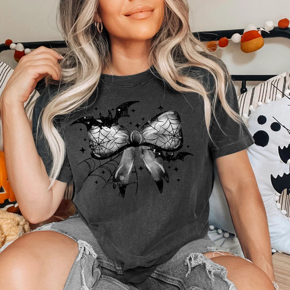 Spooky Bow Halloween Graphic Tee
