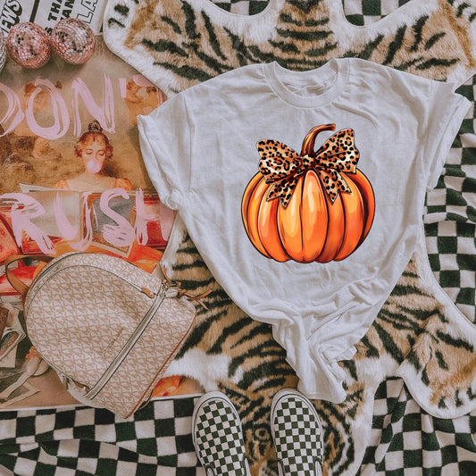 Leopard Bow Pumpkin