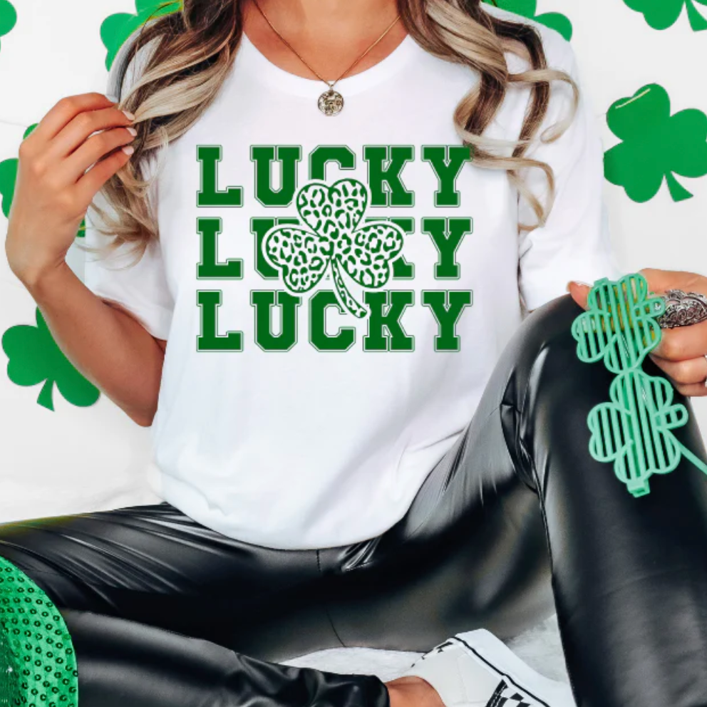 Green LUCKY Cheetah Clover