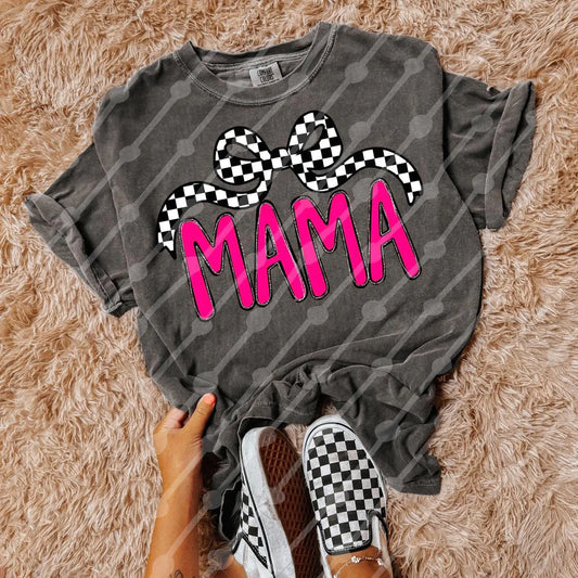 Mama Checkered Bow