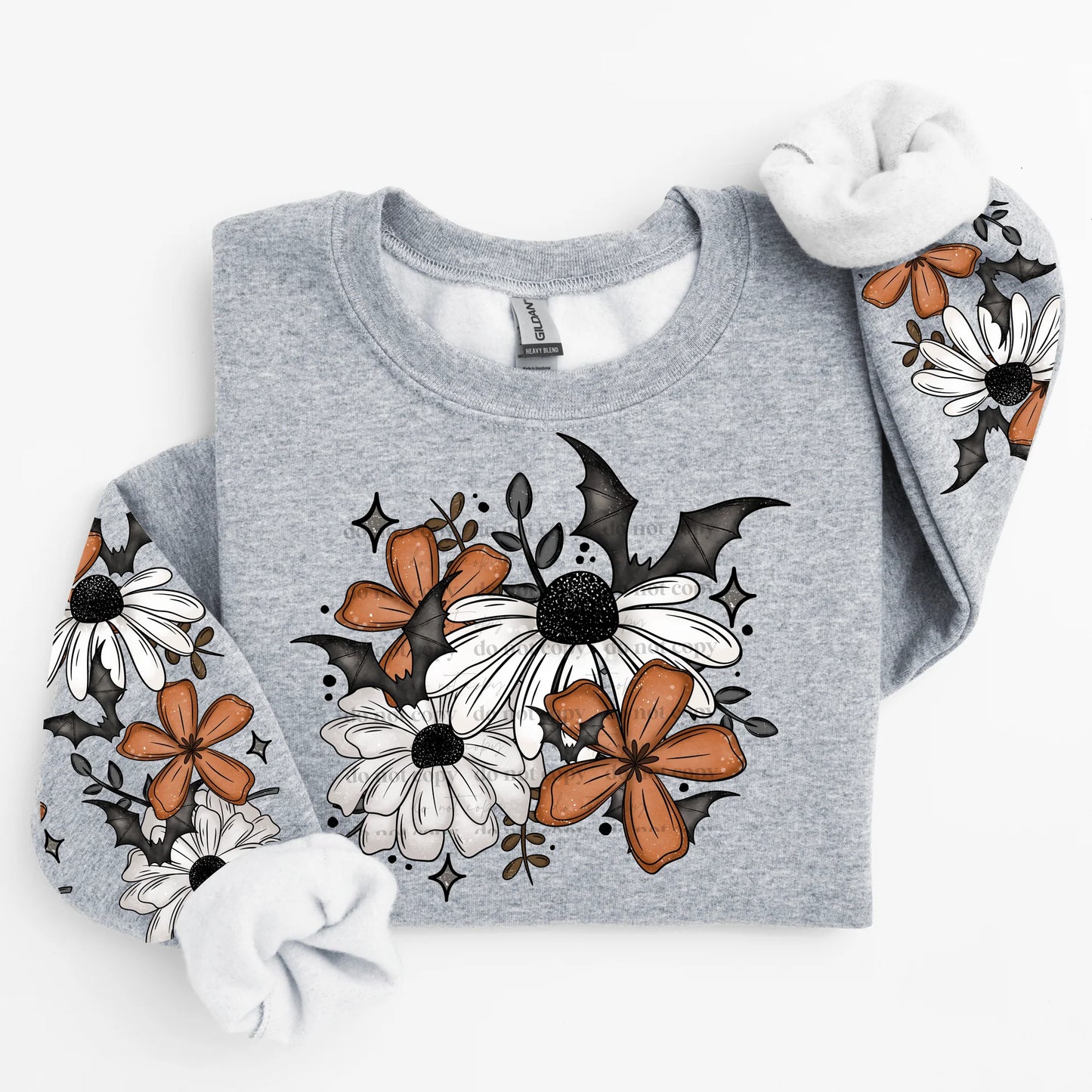 Orange Floral Bats