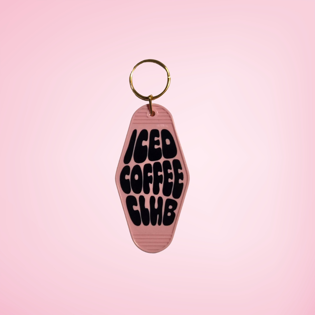 Iced Coffee Club Motel Keychain